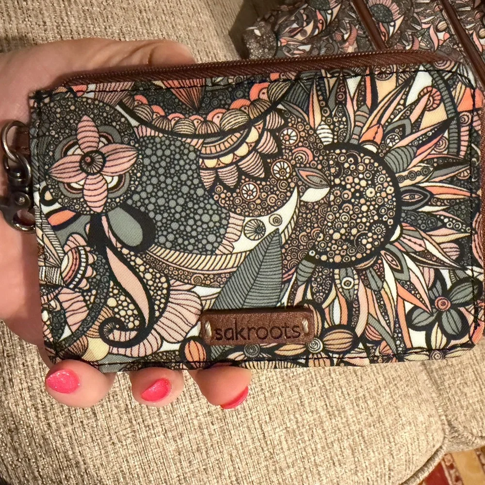 Sakroots Crossbody Bag + Wallet Set Boho Floral Print Adjustable Strap BNNU - Picture 11 of 14
